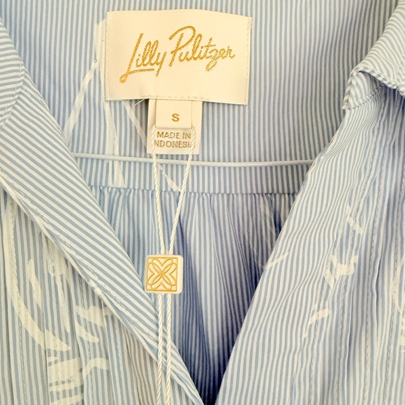 Lilly Pulitzer Blue and White Sailboat Tiered Sleeveless Dress - Picture 4 of 7